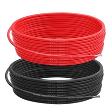12 AWG Gauge Silicone Wire Electrical Cable  25ft red 25ft Black  