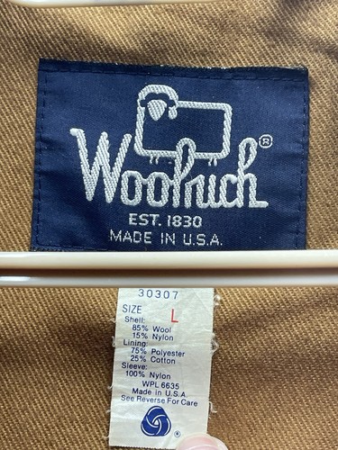 Vintage 1990s Woolrich Buffalo Plaid Wool Mackniaw Hunting Coat Jacket Sz Large - Picture 12 of 15