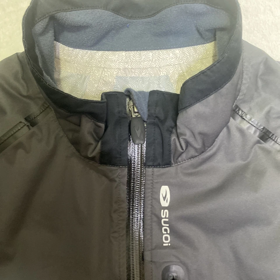 Sugoi Jacket womens Medium gray Cycling Reflective Full Zip waterproof - Image 4 of 4