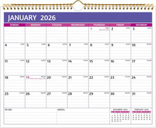 2025-2026 Wall Calendar - Use Now Until Dec. 2026, 14.57'' x 11.42'', 2026 Wall