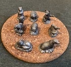 Franklin Mint Forest Animals, Jane Lunger; Lot of 8 Pewter Figurines