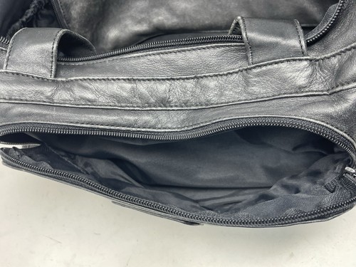 Tumi Vintage Soft Black Leather Duffle Duffel Bag Travel Carryon Weekender 14x10 - Picture 8 of 8
