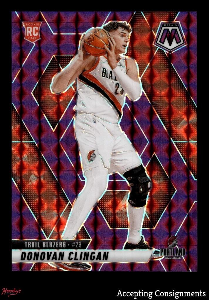 2024-25 Panini Mosaic Mosaic Purple #246 Donovan Clingan RC ROOKIE 95/99 Blazers