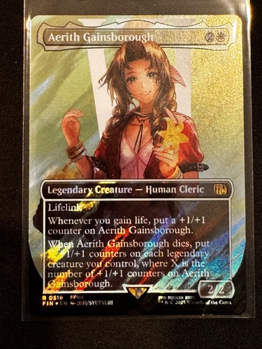 MTG Aerith Gainsborough (Borderless) (Surge Foil) Final Fantasy Foil 0519