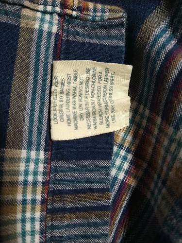 BD Baggies Flanellhemd XL marine kariert Bauer Cowboy klassisch Knopfleiste L Ärmel - Bild 8 von 9