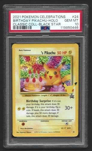 Pokemon Celebrations Birthday Pikachu 24 Classic Holo PSA 10 GEM MINT