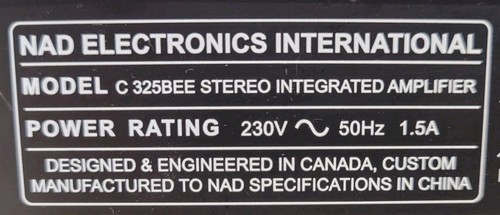 NAD C 325BEE Stereo Integrated Amplifier Silver For Spares & Repairs - Picture 2 of 7