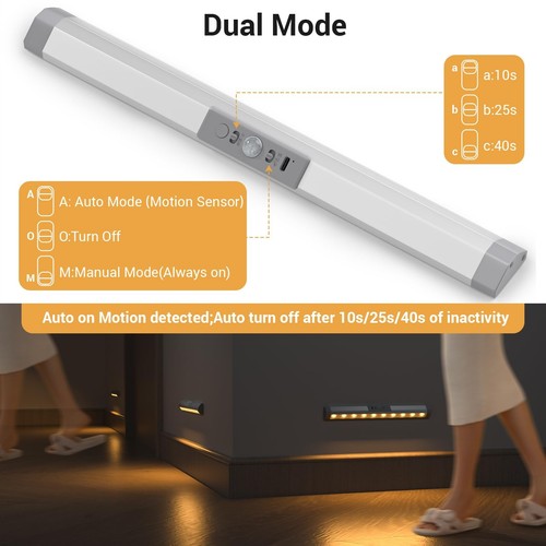 Closet Lights Motion Sensored with Eye-Protection,Rechargeable LED Wardrobe L... - Picture 3 of 7