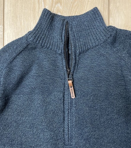 Smartwool Mens Merino Wool Sweater Ripple Ridge 1/2 Zip Pullover Green Size S - Picture 4 of 8