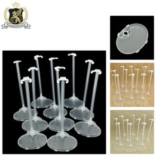 10 Transparent Doll Support Stands with Adjustable Clips - Ideal for Collectors