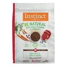 Instinct Be Natural 25 Pound Beef Barley Recipe Dry Dog Food USA Made 2.76 per pound