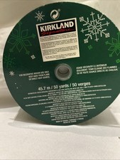 Kirkland Signature Green  Sheer Wired Edge Christmas Ribbon 50 yards