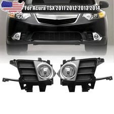 Front Bumper Fog Light Lamp Cover Frame Chrome Trim For Acura TSX 2011 2013 2014