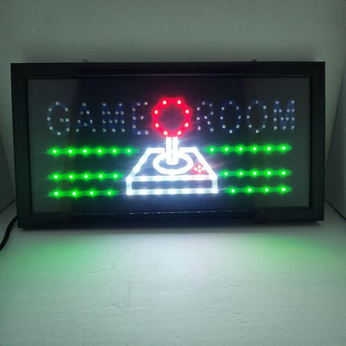 Man Cave-Game Room-Arcade High Intensity L.E.D. Lighted Sign "Game Room" 19x10 - Picture 12 of 22