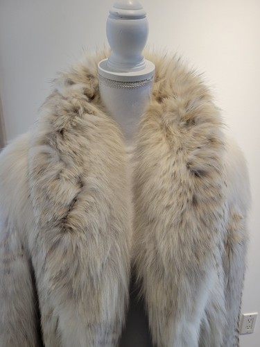 Atemberaubender arktischer Goldfuchs Pelzmantel - Bild 7 von 20