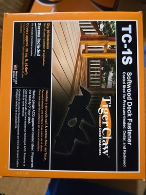Tiger Claw Hidden Deck Fasteners For Soft Wood.