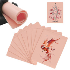 10Pcs Thick Tattoo Practice Skin - 8X6'' Blank Fake Skin for Tattoo Microblading
