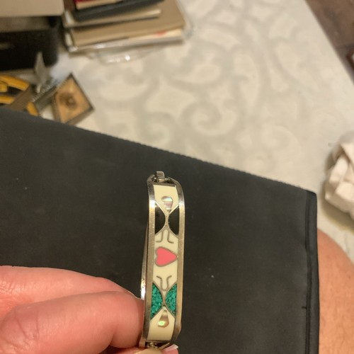 VTG HECHO EN MEXICO 925 Sterling and Enamel Bracelet - Picture 2 of 7