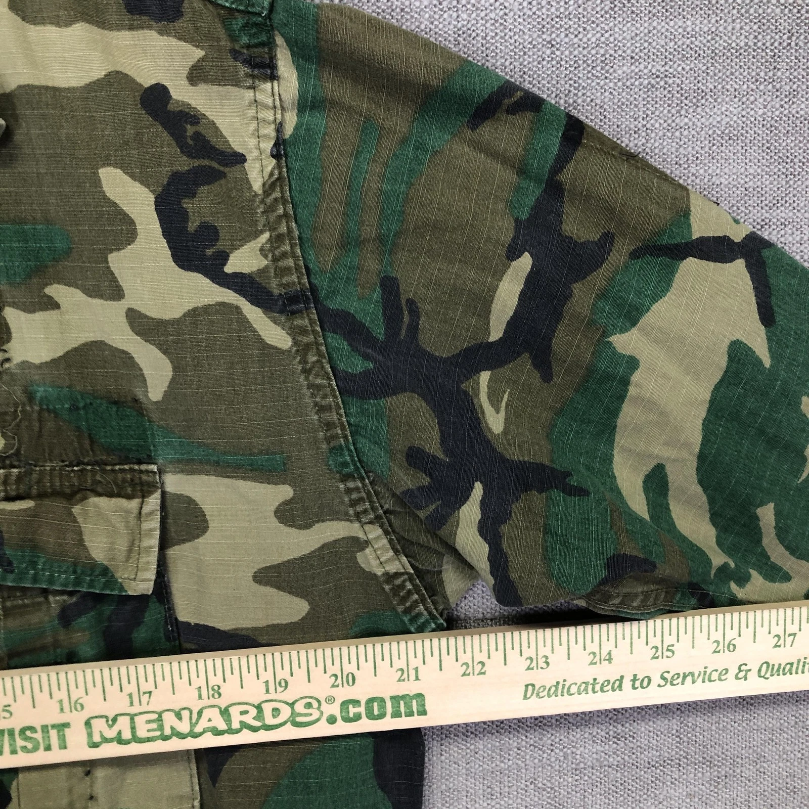 Vintage Ball Play Enterprises Coat Mens M Woodland Camo Hot Weather USA 80s - product detail image 7