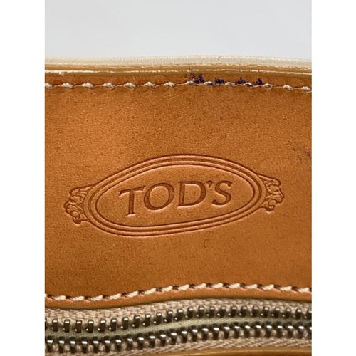 Tod's Camel tote bag Leather Woman plain emboss logo authentic - Picture 5 of 9