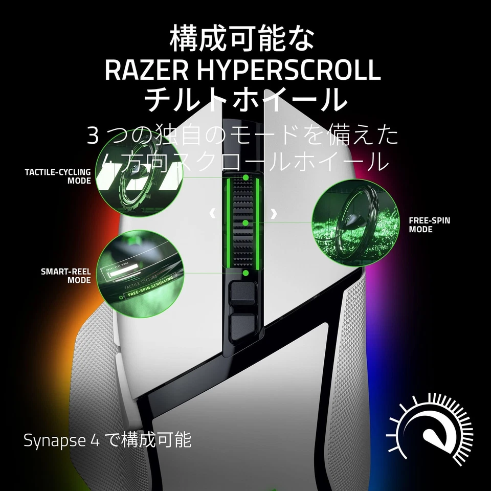 Razer Basilisk V3 Pro 35K (White Edition) Wireless Gaming Mouse HyperSpeed ??Wir - Image 2 of 4