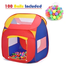 Portable Kid Baby Play House Indoor Outdoor Toy Tent Game Playhut 100 Balls