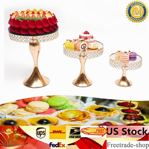 Soporte para Pasteles -Estilo Sirena Oro Francés -Juego de Tres Piezas con Acabado Espejo Dorado. - Imagen 2 de 24