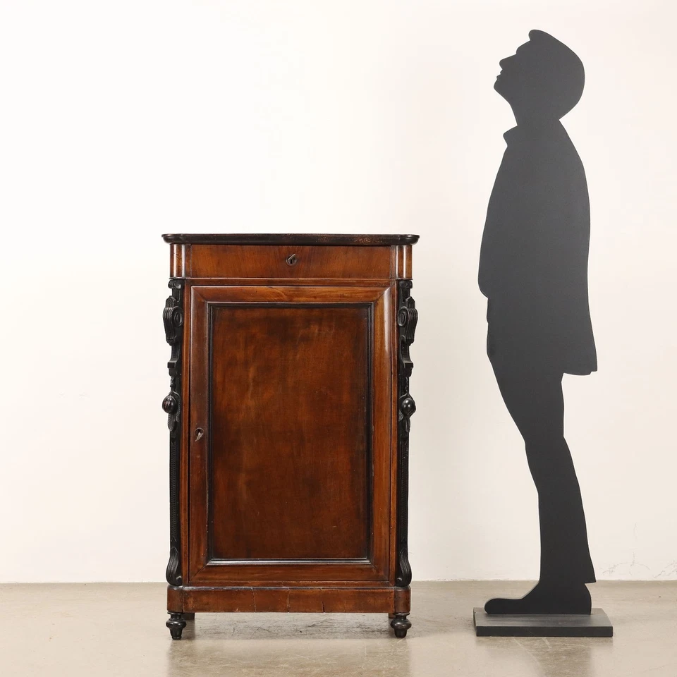 Buffet Louis Philippe Ancien Noyer Tiroir Italie du XIXe Siècle Original - Photo 2/4
