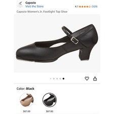 Capezio Women's Jr. Footlight Tap Shoe size 10W NWOT