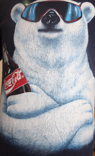 Vintage Coke Coca Cola T Shirt Men’s Medium 1994 Polar Bear Sunglasses 90s Logo - Picture 5 of 9