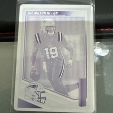 2025 Panini Score Joe Milton III 1/1 Printing Plate New England Patriots NFL