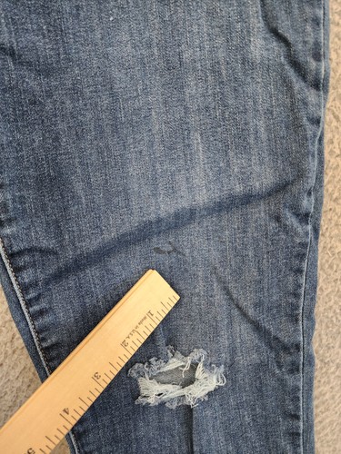 Levis Skinny Jeans Womens 31 Distressed Raw Hem Stretch Slimming Denim Pants - Bild 3 von 16