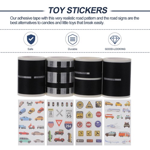 13 Pcs Road Traffic and Paper Tape Child Railway Sticker DIY Label - 第 9/12 張圖片