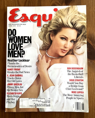 Esquire Magazine June 1995 - Heather Locklear Cover - W/Label - VG+ Condition!