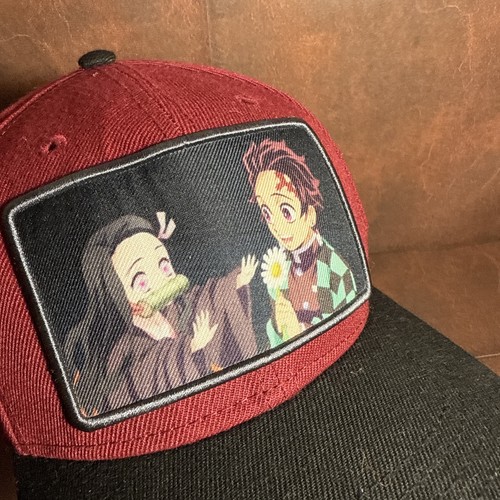 Demon Slayer Tanjiro and Nezuko Anime Snapback Hat Adjustable Red EUC - Picture 5 of 8