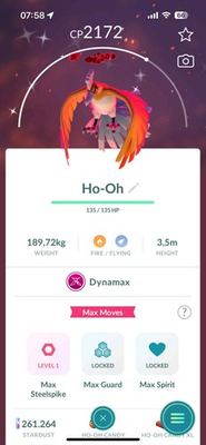 #ad #ad Pokémon Go Shiny Ho Oh Dynamax Mini PTC Trade 20K Lucky Trinket $39.00