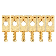  10.5mm (13/32") PRS Style Tremolo Bridge Saddles Set Brass Modern Golden