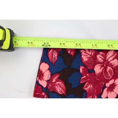 Leggings donna LuLaRoe taglia unica rosa fiori morbidi elasticizzati comodi - Foto 5 di 11