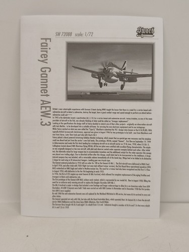Sword 1/72 Scale Fairey Gannet AEW.3 SW72088SE Model Kit w/Resin & Etchings NIB - Bild 8 von 12