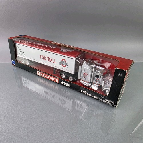 New-Ray 1:43 Kenworth W900 Ohio State Buckeyes Diecast Semi-Truck Hauler NEW - Picture 11 of 13