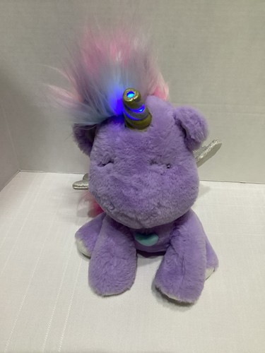 FAO Schwarz Star-Brights LED Projector Unicorn 12" Purple Plush Stuffed Animal - Picture 14 of 18