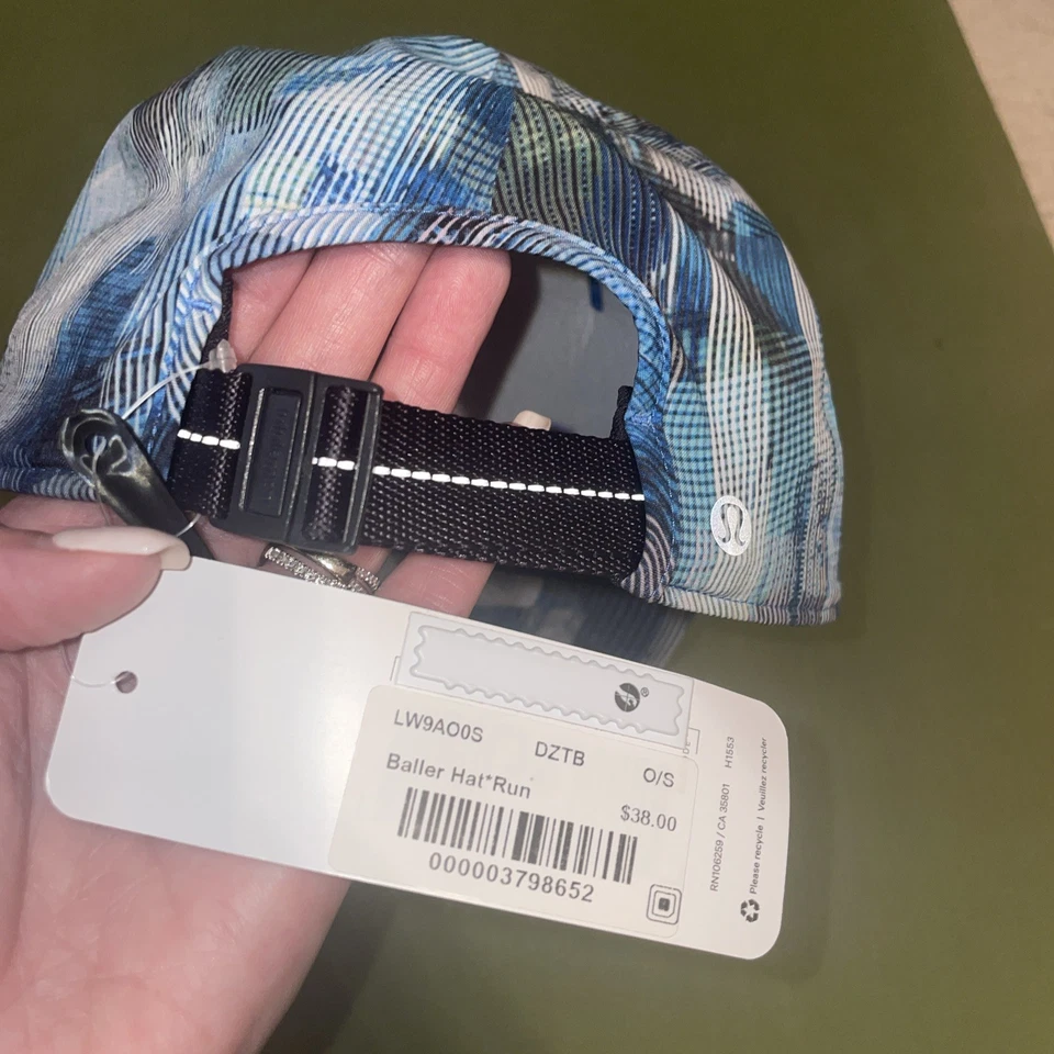 Lululemon Baller Hat Run Cap Strap Back Womens Sun Dazed Multi Blue Running OS - Image 3 of 4