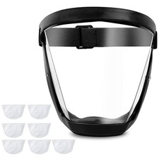 Face Shield Helmet Mask Anti-fog Clear Visor Protective Cover Safety Grinding