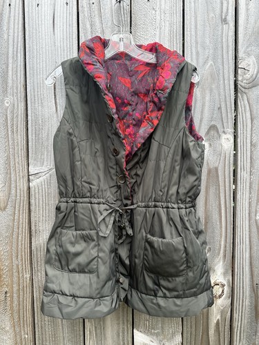 Gilet Oilily reversibile motivo floreale S rosso verde oliva 26810349 - Foto 8 di 20