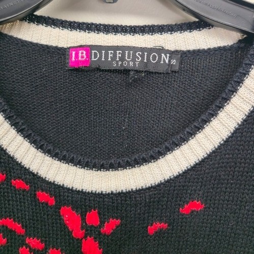 Vintage I.B. Diffusion 80s City Skyline Sweater S M Fireworks New Year Party - Picture 6 of 7