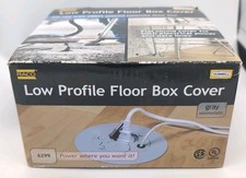 Low Profile Floor Electrical Box Gray Flush Duplex Non-Metallic #5511, Free Ship