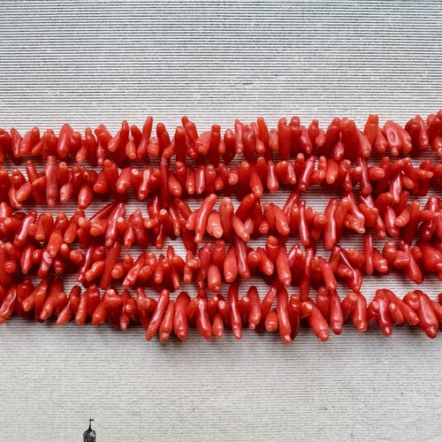 Antique Pinchbeck Gilt Red Coral Bead Bracelet Late Georgian-Early Victorian 39g - Picture 5 of 15