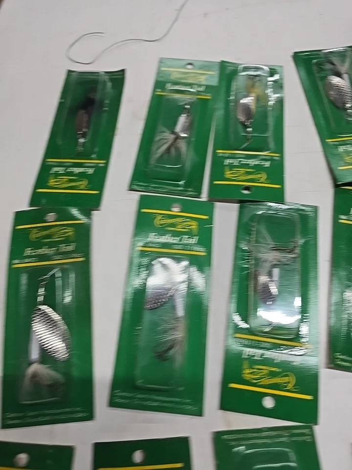 Señuelos Catchmaster Feather Spinners Vintage lote de 34 nuevos stock antiguo  Foto 4 de 4