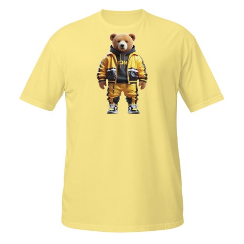 Cooles Teddybär T-Shirt - gelber Trainingsanzug Streetwear Design - Bild 29 von 32
