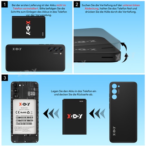 2025 Neu Smartphone Handy Android 15 6,5" Ohne Vertrag Dual SIM 8-Core 7GB+32GB_ - Bild 13 von 19